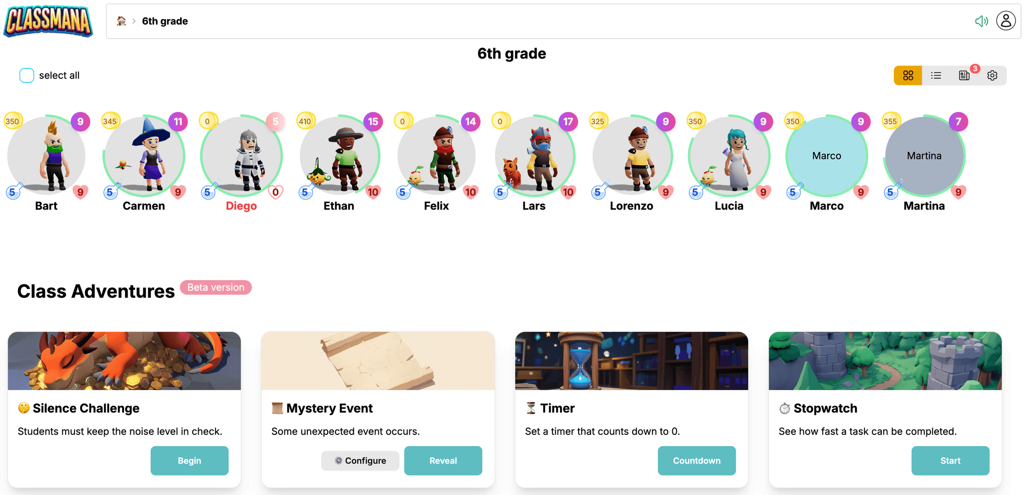 Silence Challenge in Class Adventures