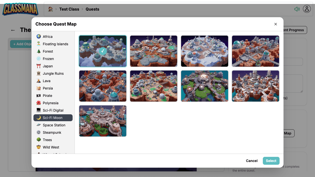 Quest map picker