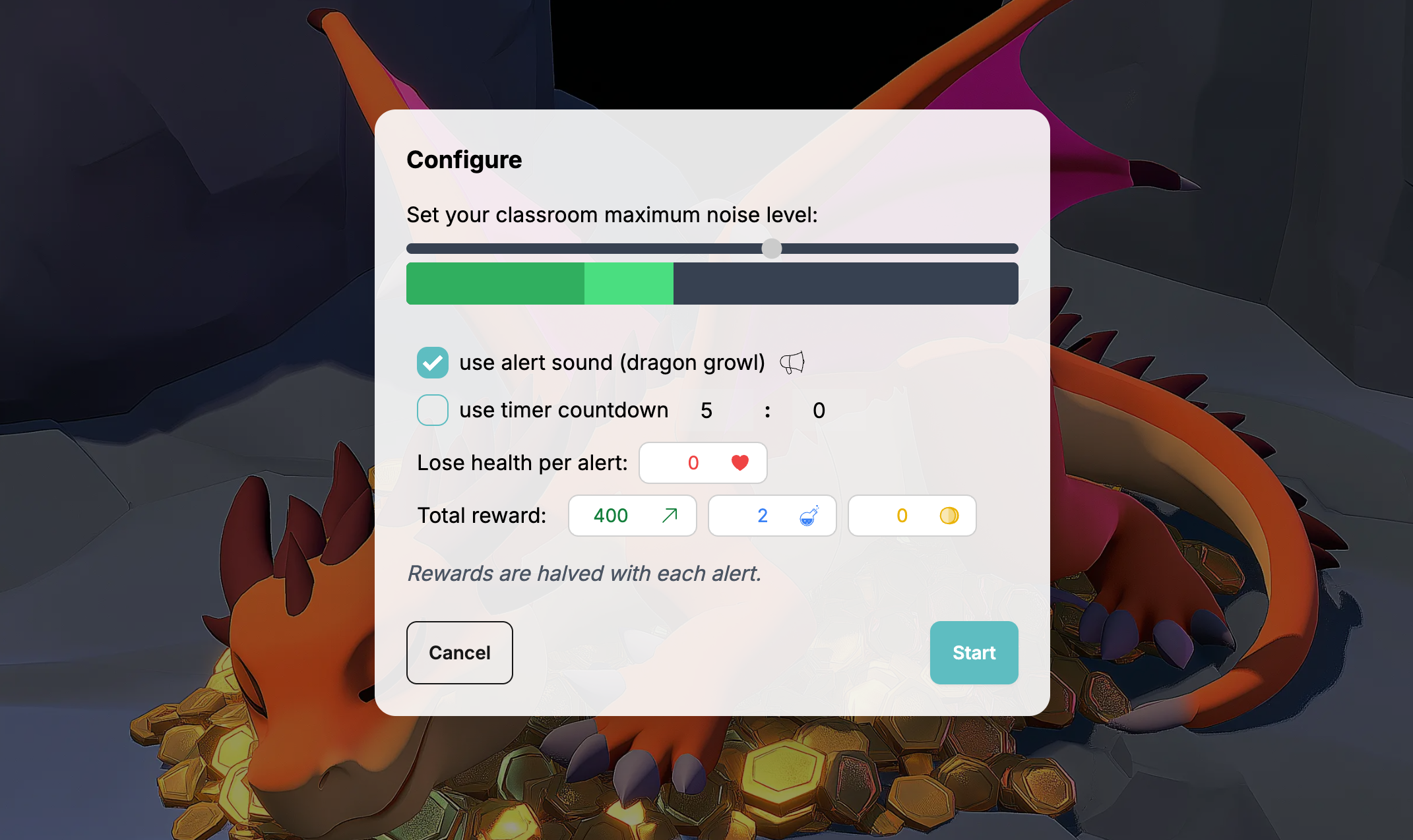 Configuration dialog